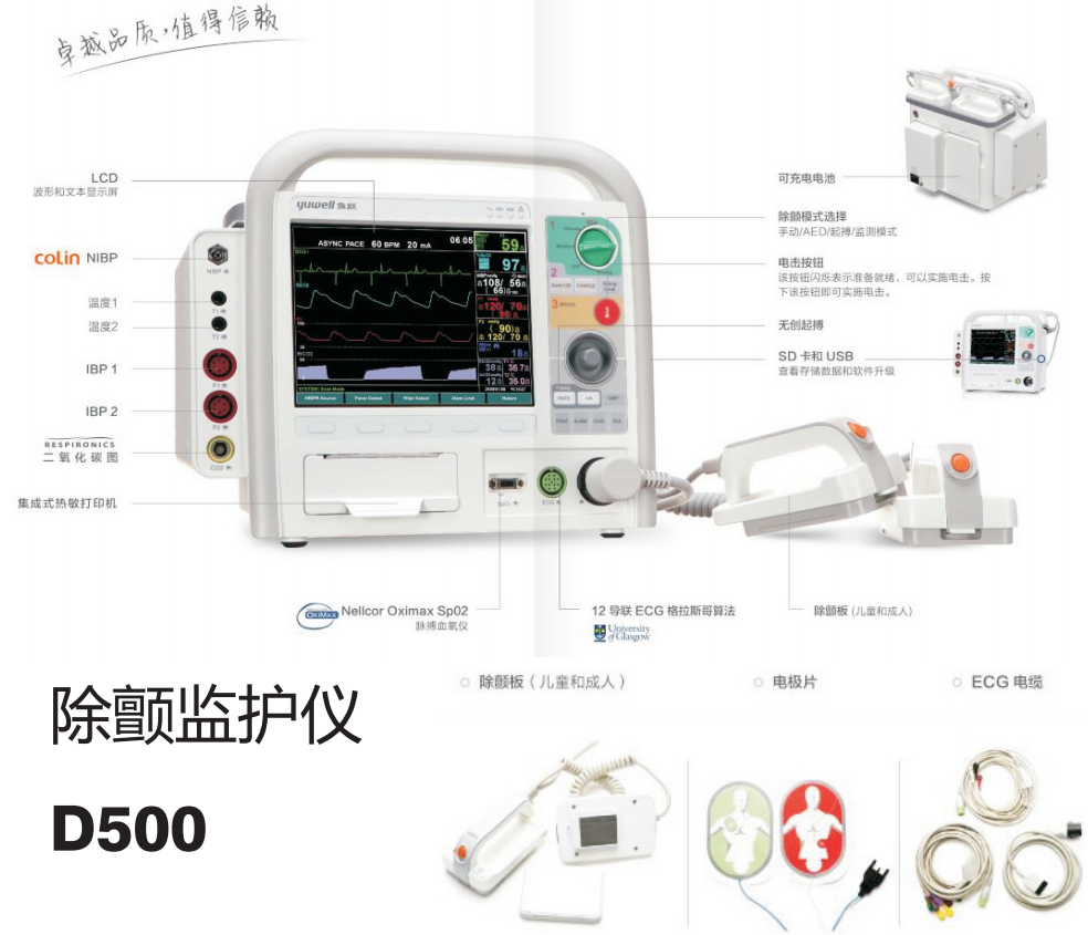 韩国美迪安纳d500除颤监护仪